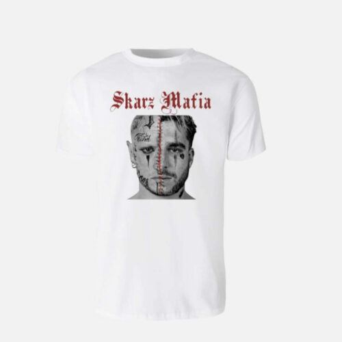 T-shirt Skarz Mafia blanc